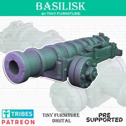 Vehicles & Machinery STL تنزيل - Basilisk (Medieval Artillery) - Tiny Furniture