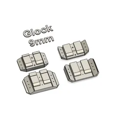 9mm Glock Mag OWB Pancake Belt Loop Carrier Mold