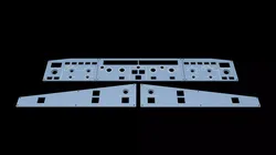AIRBUS A320 GLARESHIELD PANELS 3D print model