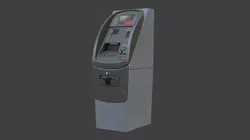 ATM on ground Low-poly 3D model