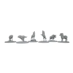 Beasts & Mounts – Wolf Pack & War Rams (28/32mm Creatures Pack for DnD)