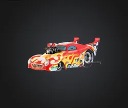 Cartoon Dragster Key Chain