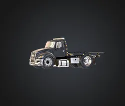 Cartoon Flatbed Rollback Truck Key Chain