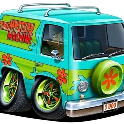Cartoon Mystery Machine Key Chain