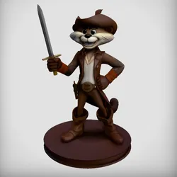 Characters & Creatures STL indir - Puss in Boots Detailed Model - DiErModels
