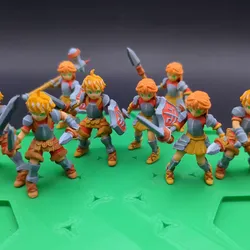 Characters & Creatures STL تنزيل - JRPG Warriors Miniatures Bundle - LostPage