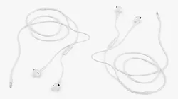 Classic Wired Earbuds Headphones White 3D model