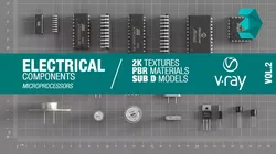 Electrical components vol2 Low-poly 3D model