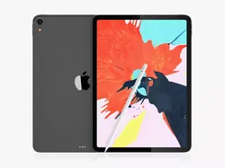 iPad Pro 11 Gray and Pencil 2018 3D model