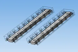 Linear guides with crossed rollers
