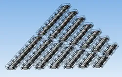Linear guides with crossed rollers