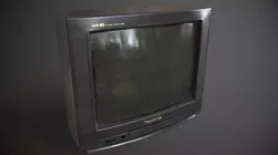 TV Retro 90s Low-poly 3D model