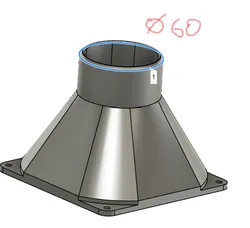 Universal Mount for Creality Falcon A1 Fume Extractor (106 mm PC Fan + 126 mm Bathroom Extractor Fan)