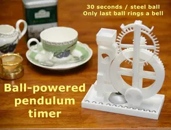 Ball-powered pendulum timer