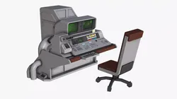 Control Desk 5 Low-poly 3D model