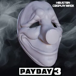 Cosplay STL Descărcare - PAYDAY 3 - HOUSTON Cosplay Mask - BOSSposes