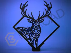 Deer Wall Art – 3D Printable CAD Model | SolidWorks Decorative Panel Design