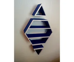 Diamond Hexagon Wall Shelves