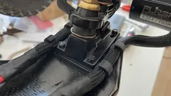 e-skate riser with motor cables leads and support for accessories