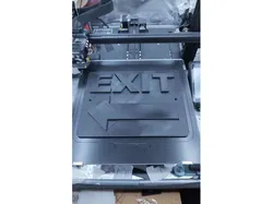 Exit sign with arrow