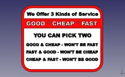 Good-Fast-Cheap Sign Plaque