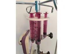 IV pole (enteral) syringe holder