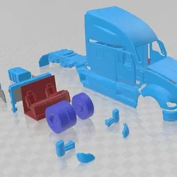 Kenworth T680 2015 – STL Truck Model with Separate Parts