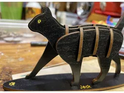 Laser Cut Cat with Base