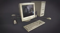 Old Computer Low-poly 3D model