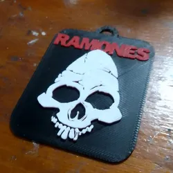 Ramones Pinhead Skull Keychain