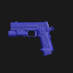 SIG SAUER P211 GTO with SUREFIRE X300-U P211-GTO Real Size 3D Scan High Quality Gun Mold