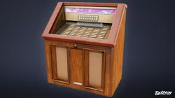 SUBURBS - Juke Box 01 - LOW POLY AND NANITE Low-poly 3D model