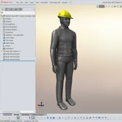 Worker Man - Lightweight Low CPU Version SolidWorks 2022 and OBJ - True to life 1:1 scaled
