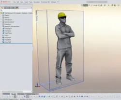 Worker Man Scanned 3MB only - @6ft tall - SolidWorks 2022 and OBJ