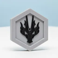 Badges & Coins STL Descărcare - Kamen Rider Ryuga Medal - Okami Yuzuru