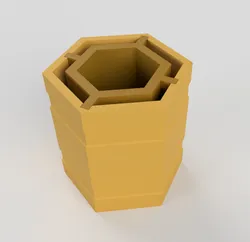 Big hexagon flower pot mold form 180mm