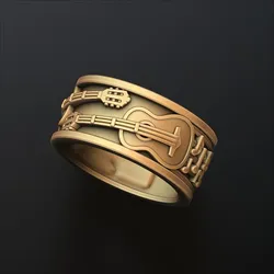 Classic Guitar Ring 3D print model