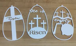 Easter Egg Wall/Window Ornament - set of 3