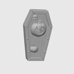 Home Decorations & Ornaments STL Download - Coffin with Halloween motifsby The Phill