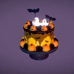Home Decorations & Ornaments STL Download - Pumpkin Cake for Halloweenby neagww