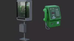 Japanese Payphone 3D model