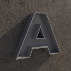LETRA CAIXA 3D (ALFABETO A-Z) - LICENÇA COMERCIAL