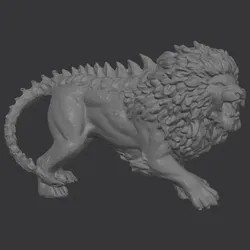 Other STL تنزيل - Hybrid of a Lion and a Dragon - Creating_3d