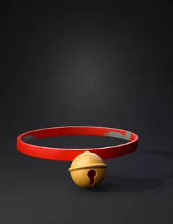 red cat collar with yellow bell