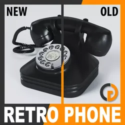 Retro Telephone - Bakelite 3D model