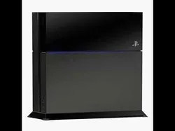 Sony PlayStation 4 with Stand Black White Grey Colors Low-poly 3D model