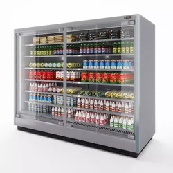 Vertical Glass Door Fridge by Arneg 3D model