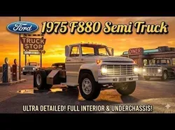 1975 F880 Semi Truck Tractor Single Axle 3D model