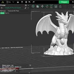3D printer bestanden | 3MF | high quality large dragon model