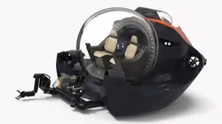 Compact SEA Aurora 3C Research Submarine Black 3D model